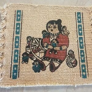 2 Canvas Coasters Native Story Teller Design